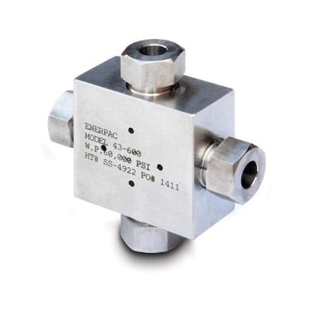 Enerpac UltraHigh Pressure Fitting, Cross, 38 Cone 43600